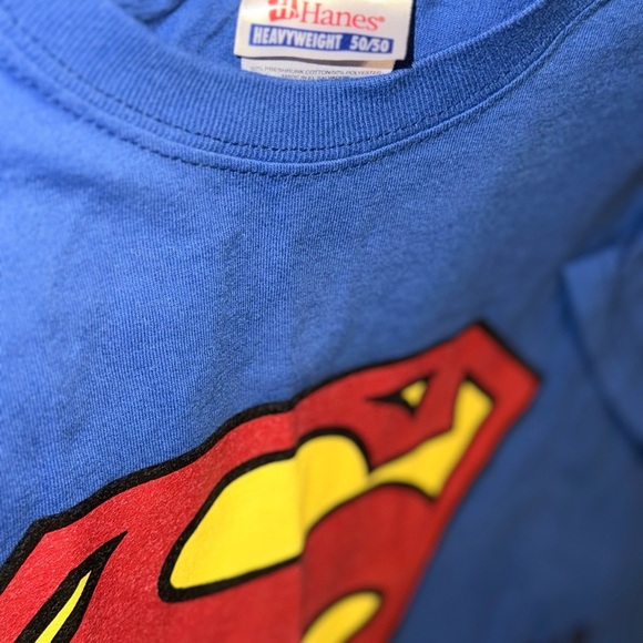 Blue Superman Logo T-Shirt size large - Picture 8 of 14